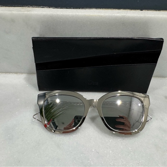 Dior Silver Sunglasses with Black Case - Picture 1 of 3